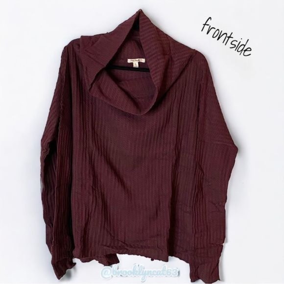 Free People Juicy Sweater Long Sleeve Cowl Neck Date Night Purple S - Picture 1 of 16